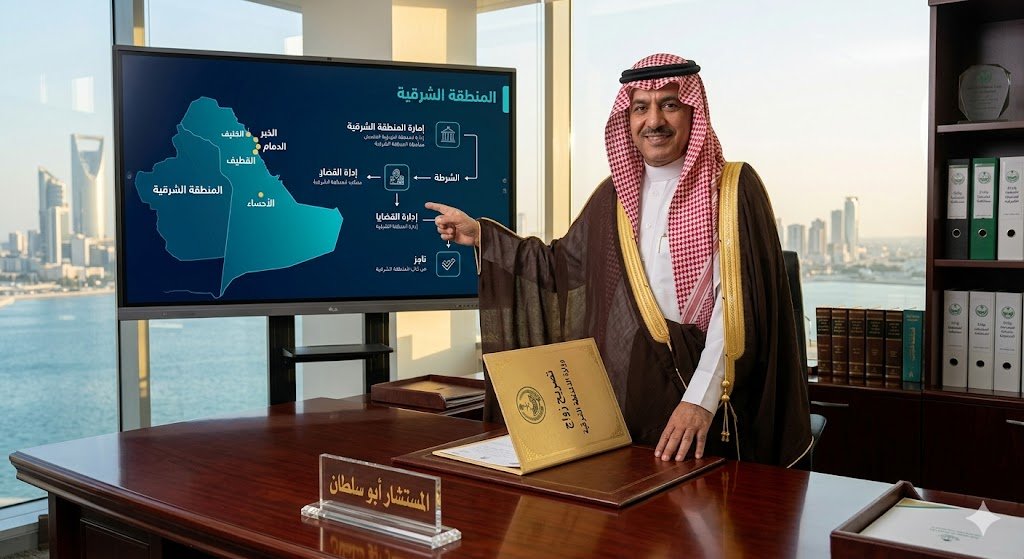 تصاريح الزواج في المنطقة الشرقية | مكتب المستشار أبو سلطان 2026